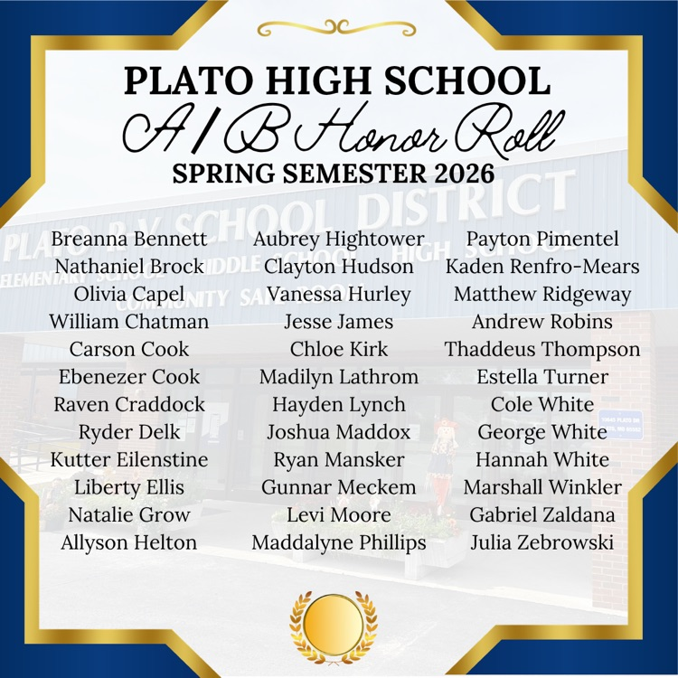 Plato Honor Roll