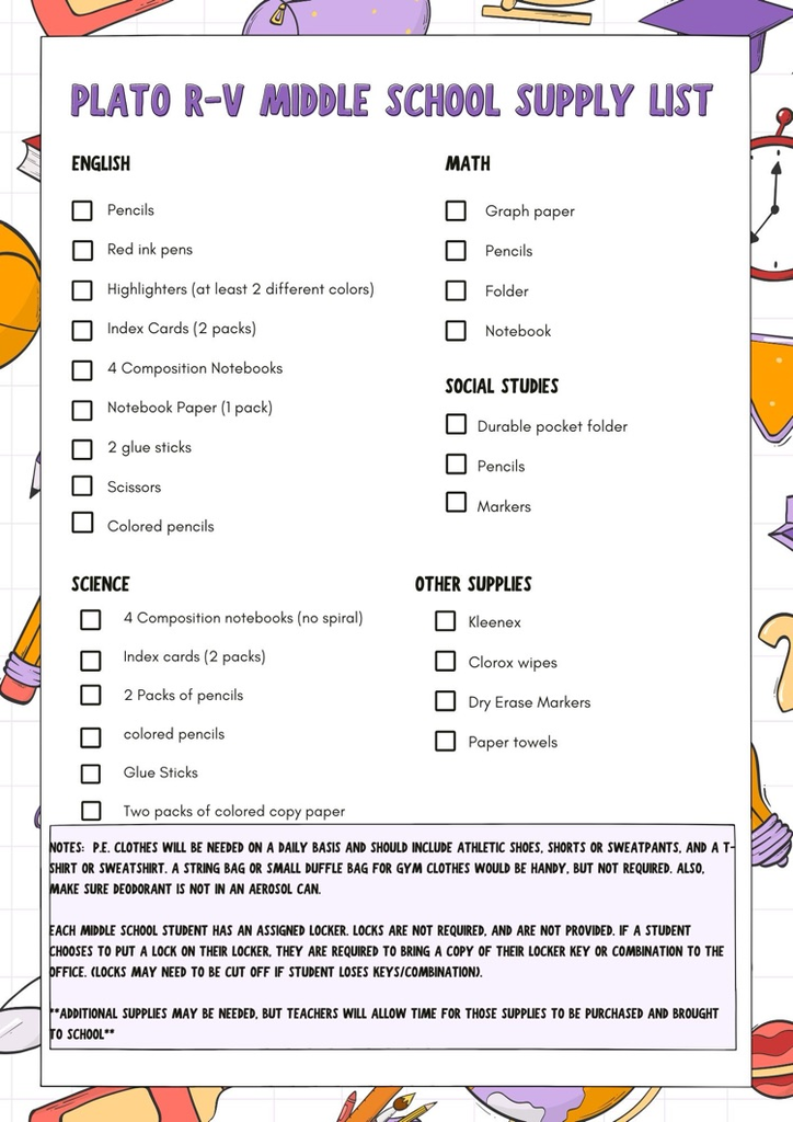 ms supply list