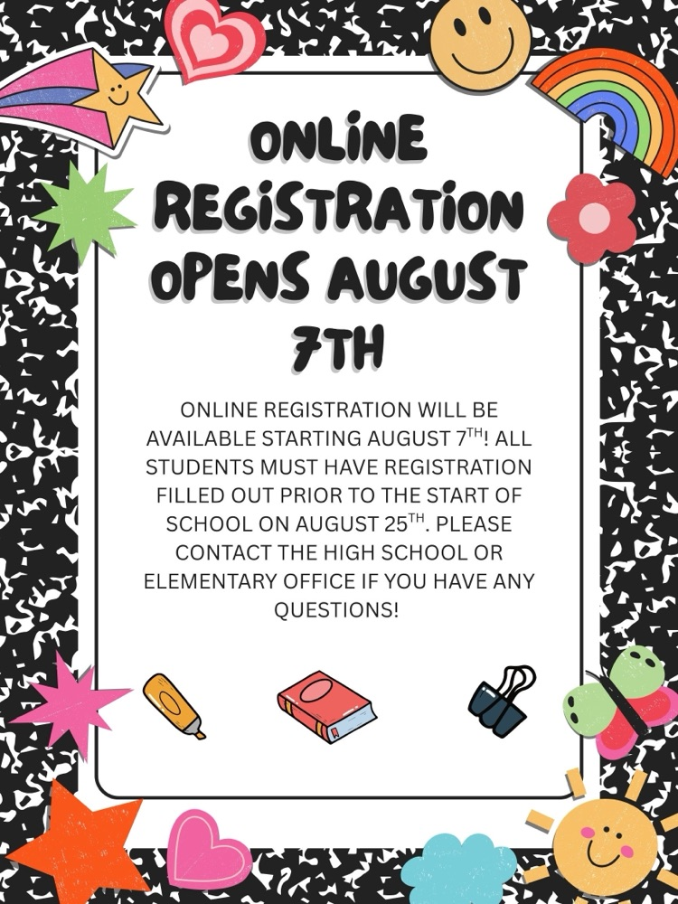 Online registration opens August 7th
