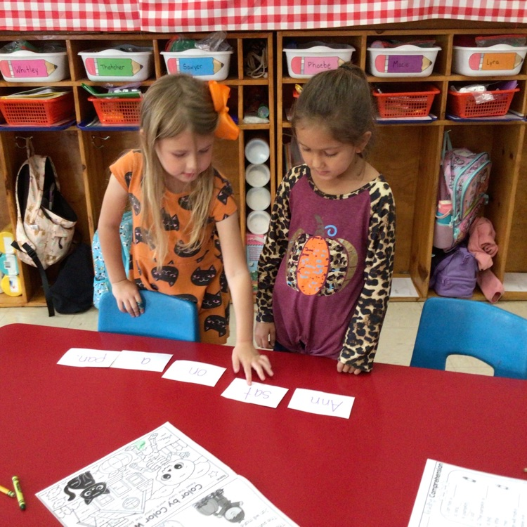 Miss Amyโs kindergarten class has been blending letter sounds together to read words and the make those words into sentences. They took home their first story to read tonight.