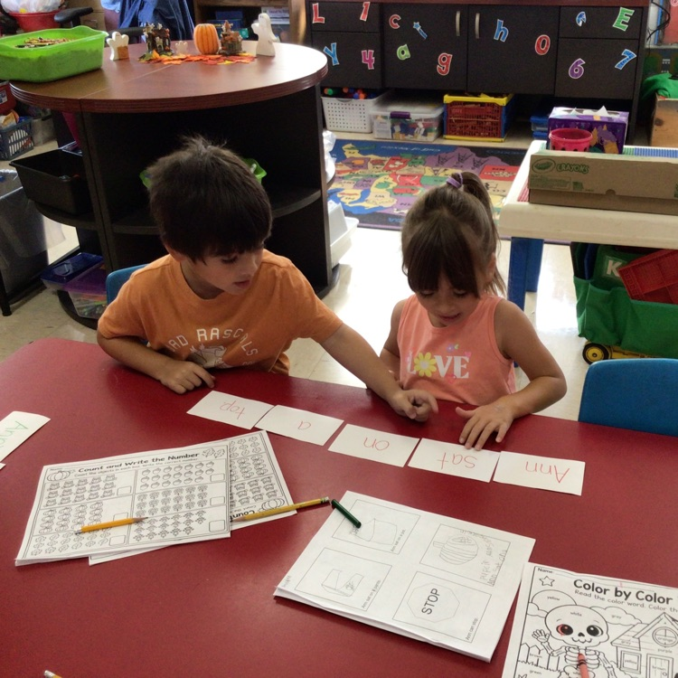 Miss Amyโs kindergarten class has been blending letter sounds together to read words and the make those words into sentences. They took home their first story to read tonight.
