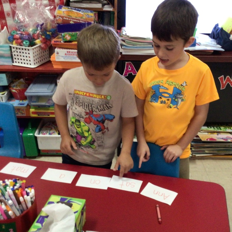 Miss Amyโs kindergarten class has been blending letter sounds together to read words and the make those words into sentences. They took home their first story to read tonight.