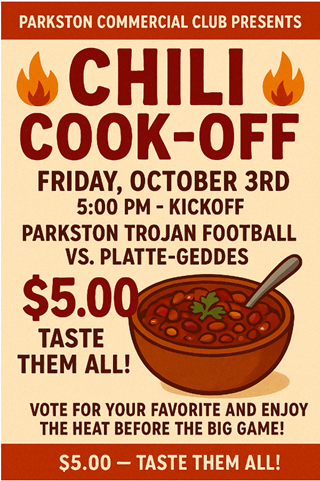 Parkston Chili Cook-Off Flyer
