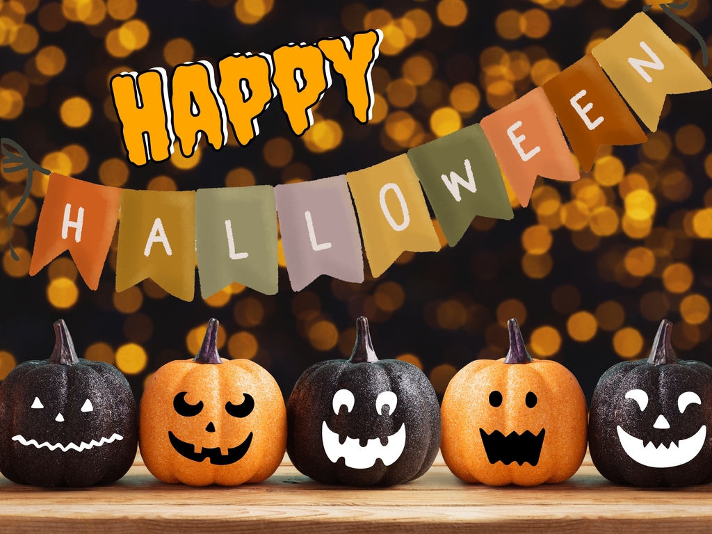 Black Orange Happy Halloween Poster (2)