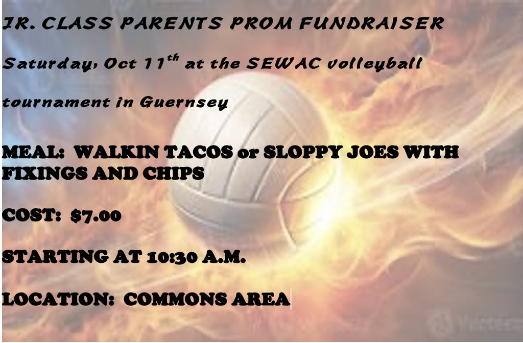 Come out and support our JH Volleyball team and the JR Class