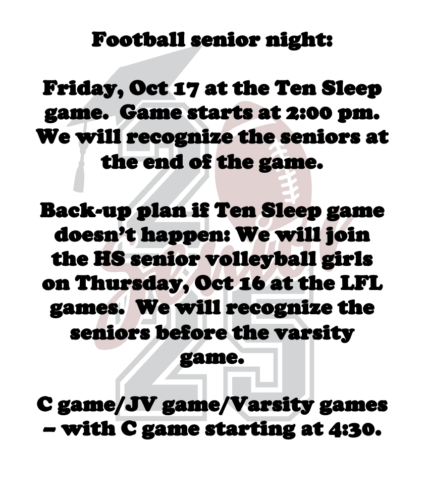 Senior Night Information