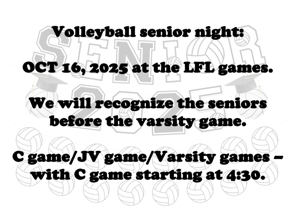 Senior Night Information