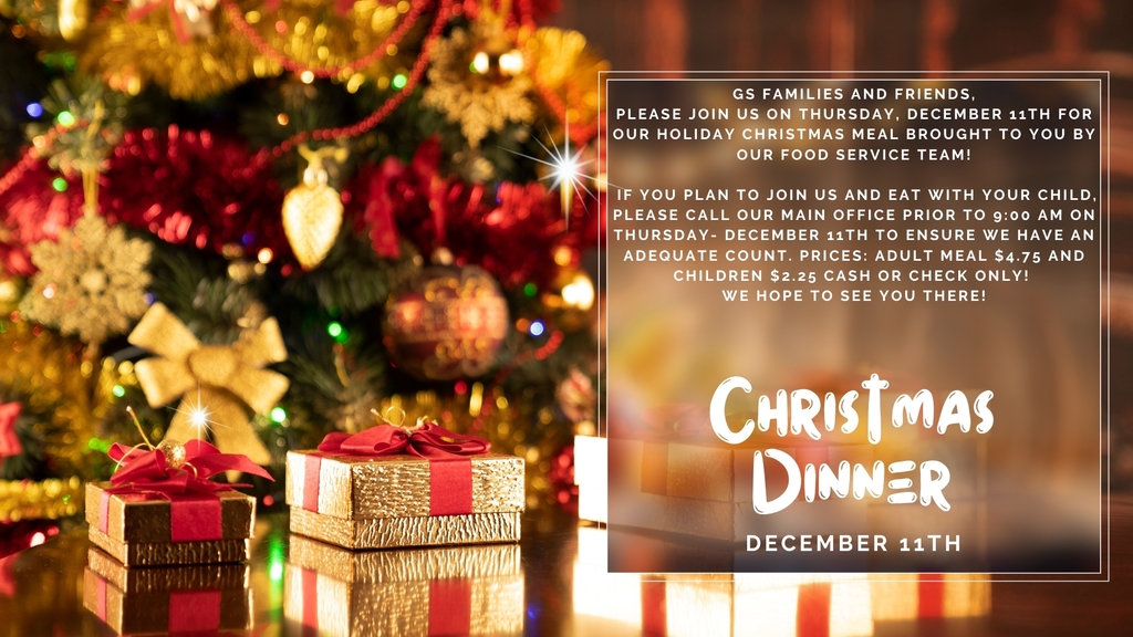 Christmas Dinner Thursday December 11th!