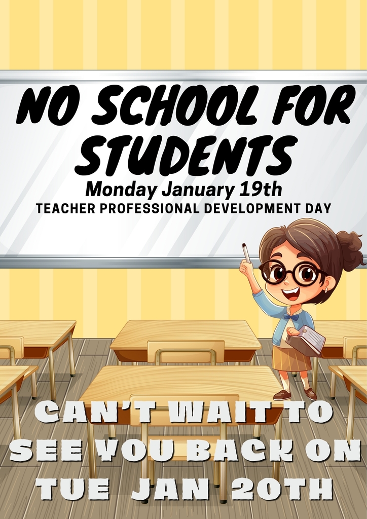 1-19 PD Day No School Post