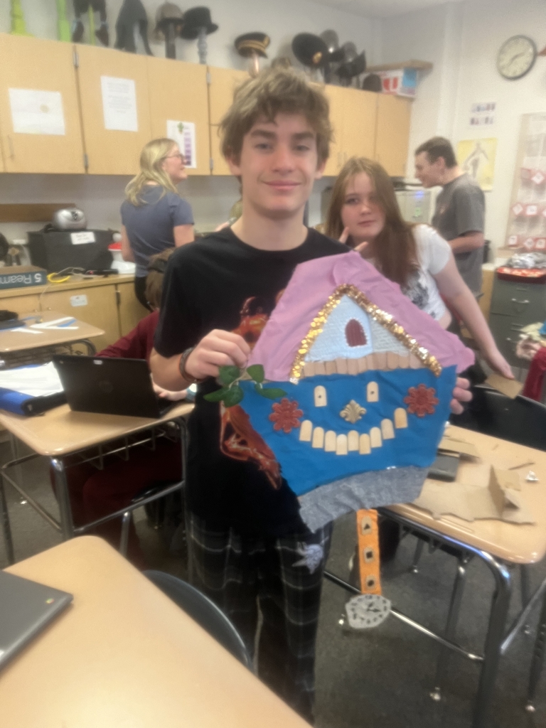 Set design class making clocks for Pinocchio!