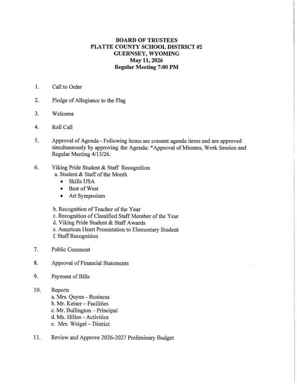 Agenda 5-11-26