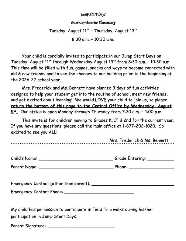 Sign Up for Jump Start!