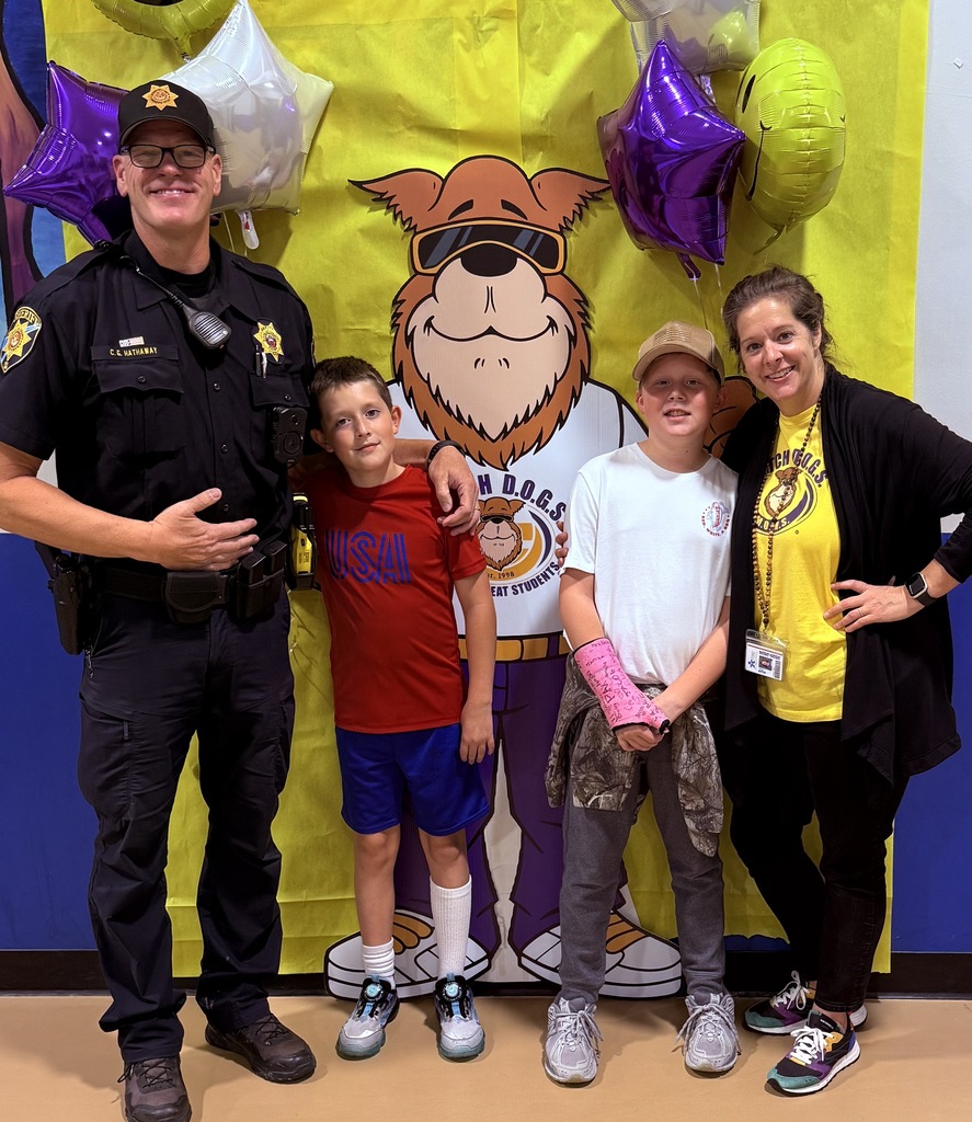 sro hathaway, mom and 2 sons at watch dog event