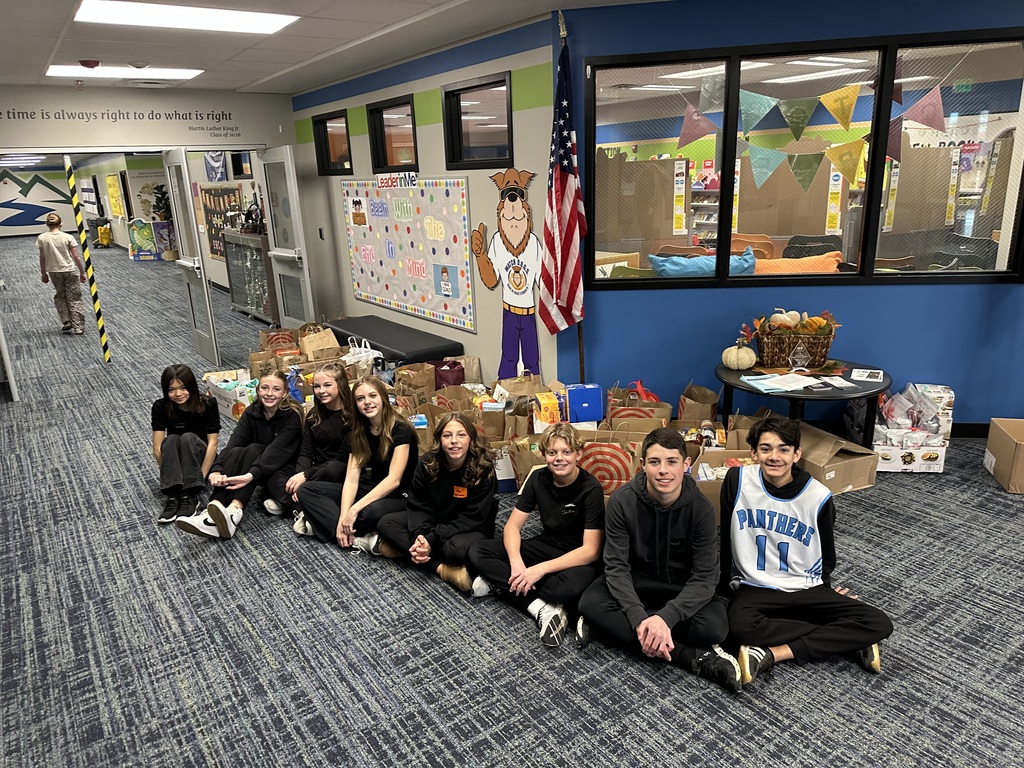 food Drive food with students