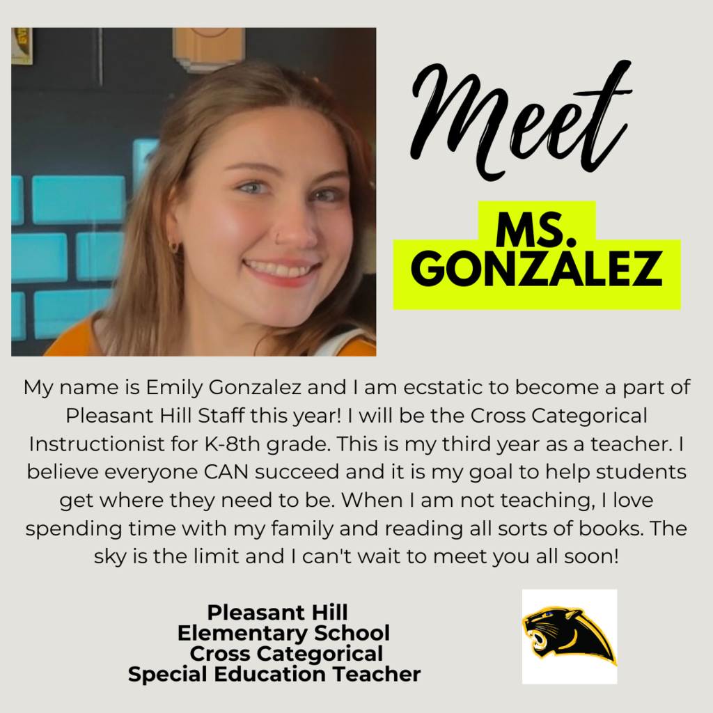 Welcome Ms. Gonzalez