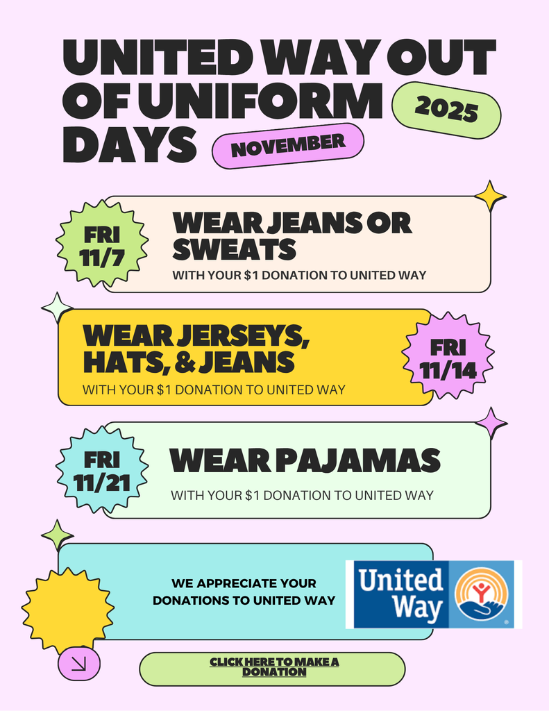 United Way Out of Uniform Fridays in November