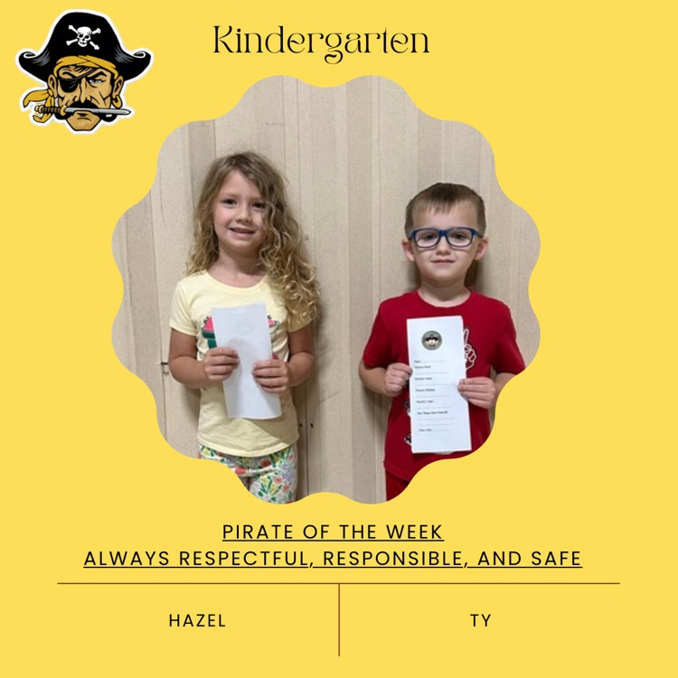 PHES Pirates of the week! These students are always following the Pirate ARR’S.