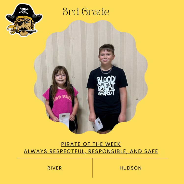 PHES Pirates of the week! These students are always following the Pirate ARR’S.