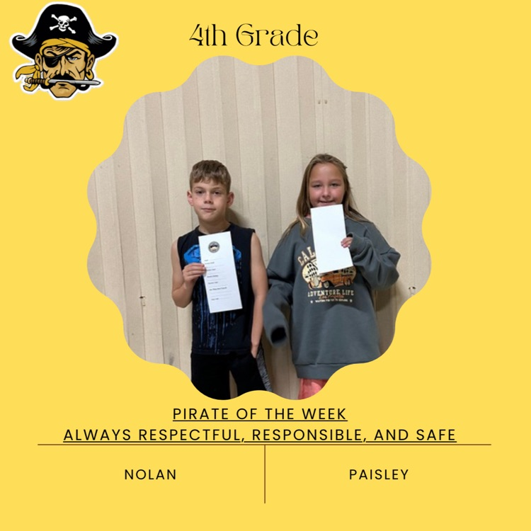 PHES Pirates of the week! These students are always following the Pirate ARR’S.
