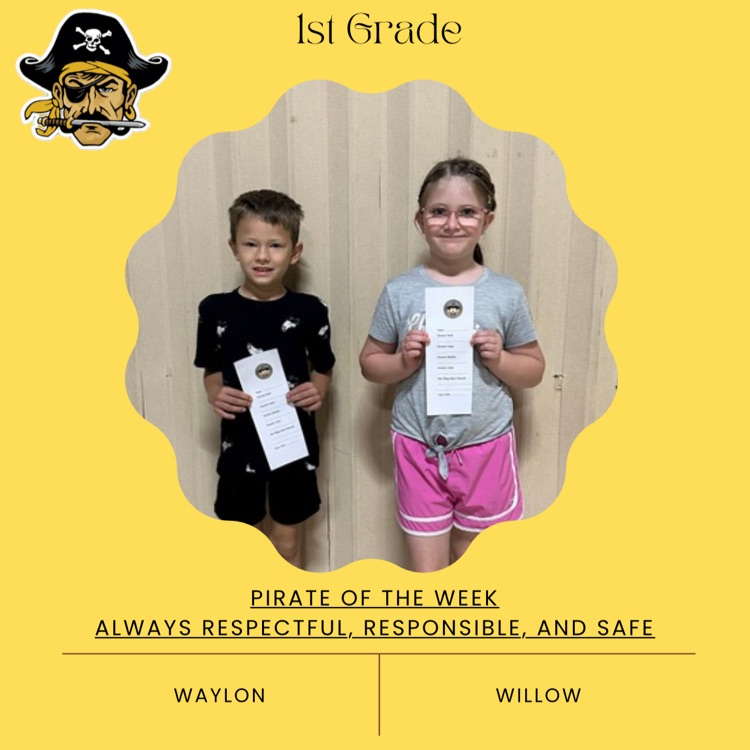 PHES Pirates of the week! These students are always following the Pirate ARR’S.