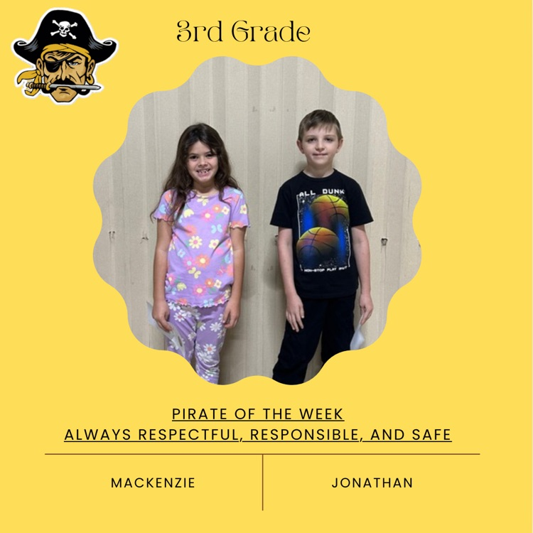 PHES Pirates of the week! These students are always following the Pirate ARR’S.