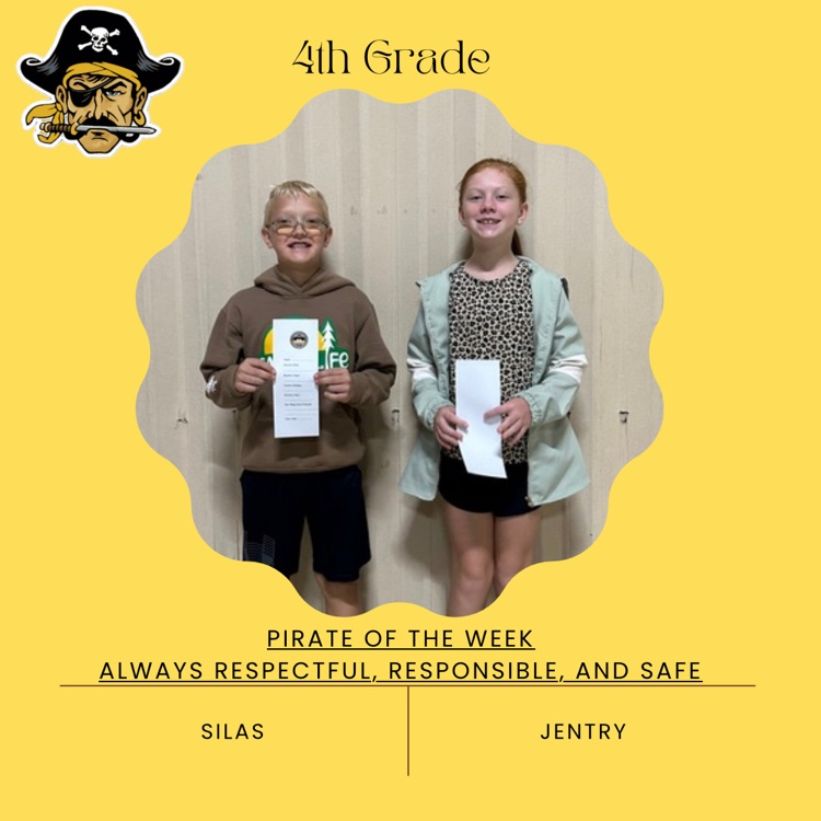PHES Pirates of the week! These students are always following the Pirate ARR’S.