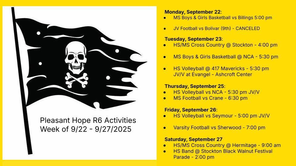 week of 9/22 - 9/27/25