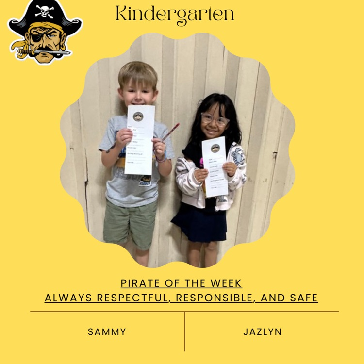 PHES Pirates of the week! These students are always following the Pirate ARR’S. #PirateProud
