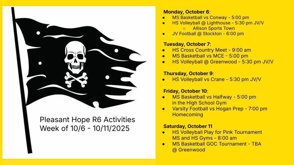 week of 10/6-10/11