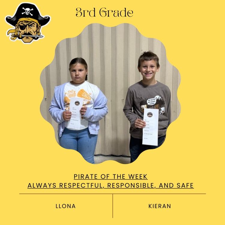 PHES Pirates of the week! These students are always following the Pirate ARR’S. #PirateProud