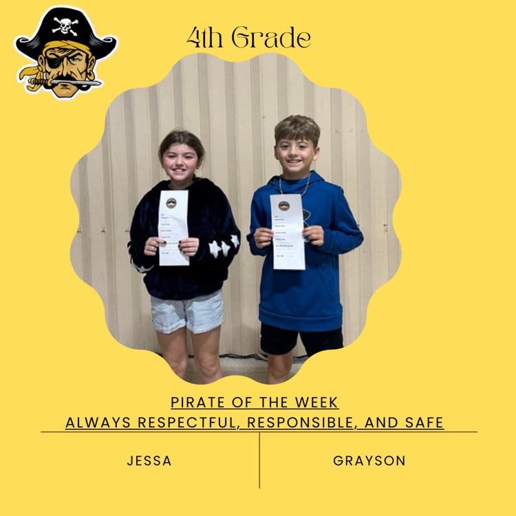 PHES Pirates of the week! These students are always following the Pirate ARR’S. #PirateProud