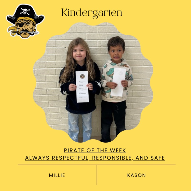 PHES pirates of the week! These students are always following the Pirate Arrs.