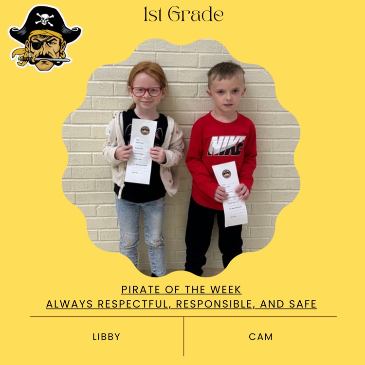 PHES pirates of the week! These students are always following the Pirate Arrs.