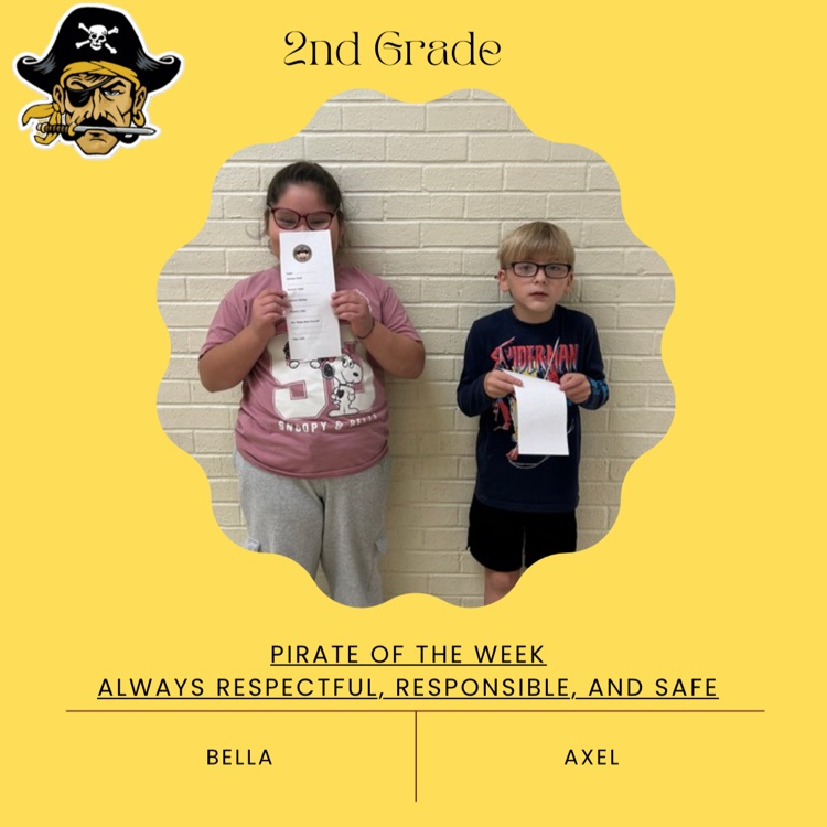 PHES pirates of the week! These students are always following the Pirate Arrs.