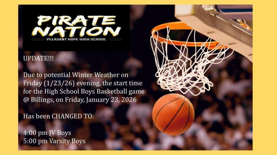 hs boys basketball game start time change