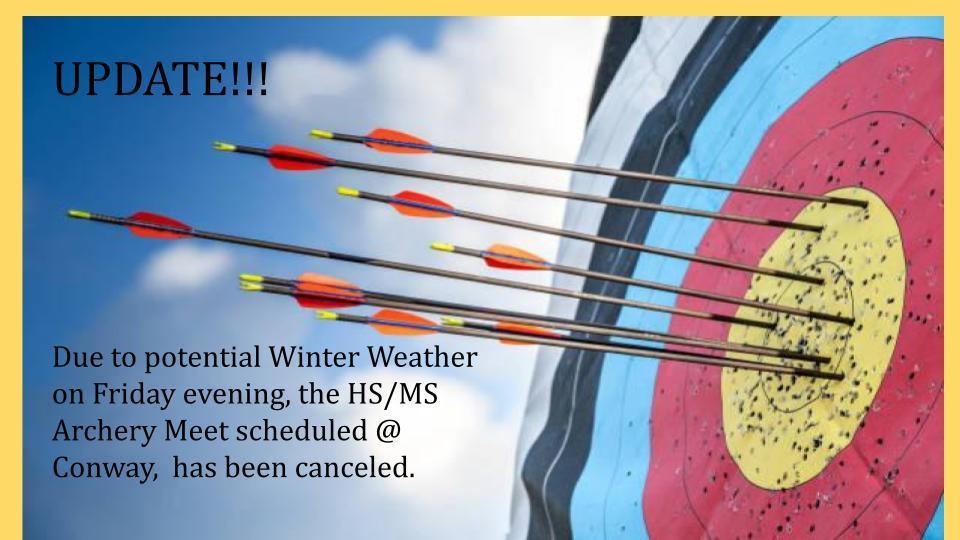 HS/MS archery meet canceled