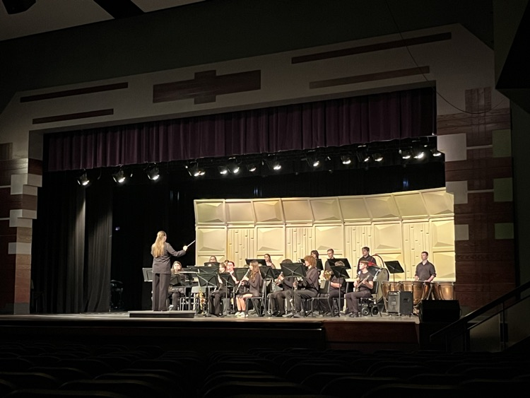 HS Concert Band on stage