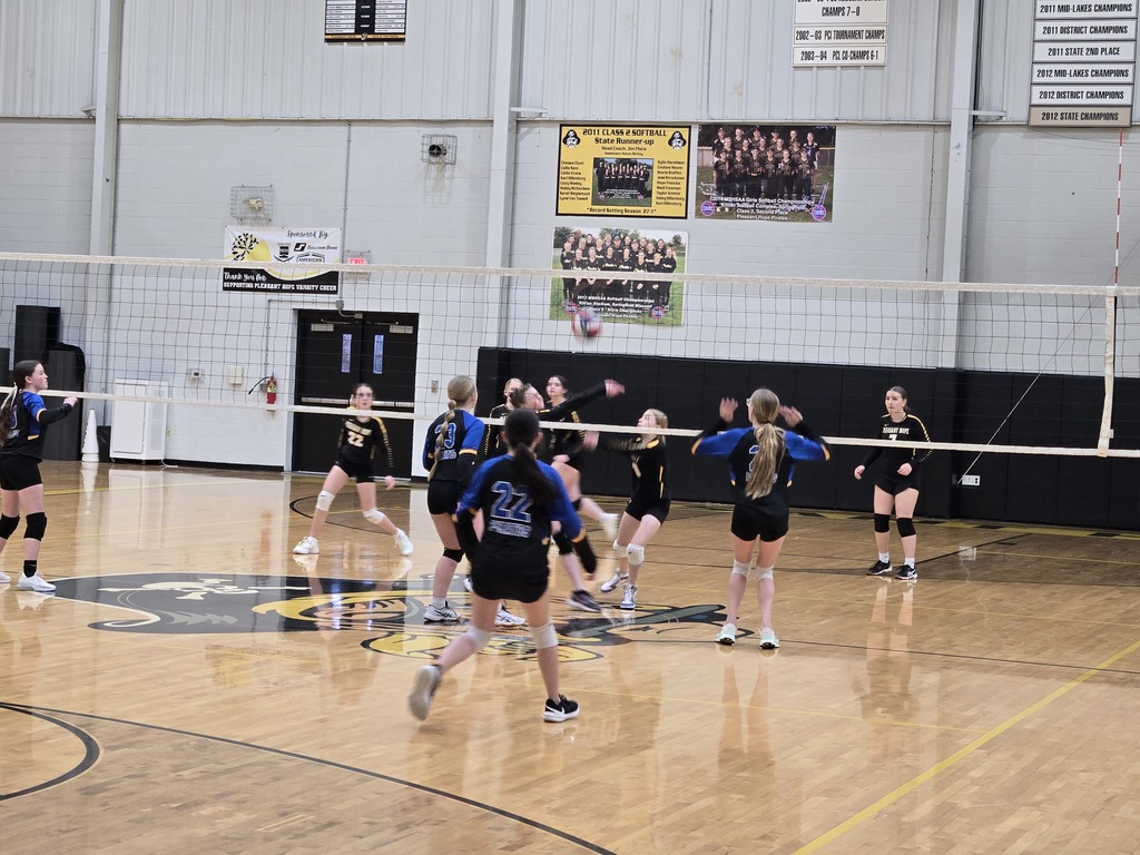 Pleasant Hope Middle School Volleyball C Team cruise to a victory over Crane.  
