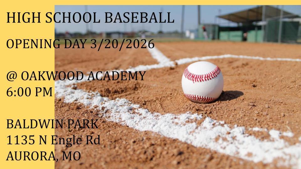 high school baseball game day announcement