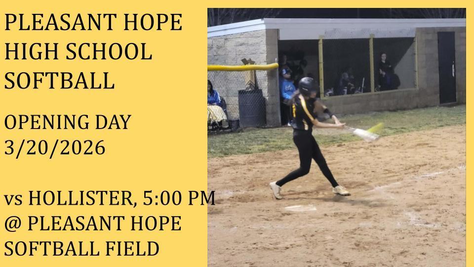 pleasant hope high school softball opening day