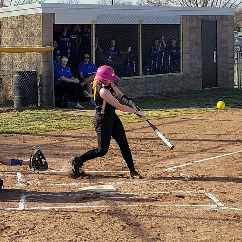 Athena Wilson hitting the ball