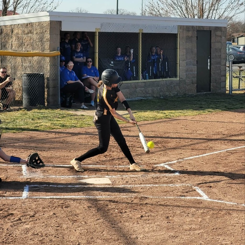 Addison Rogers hitting the ball