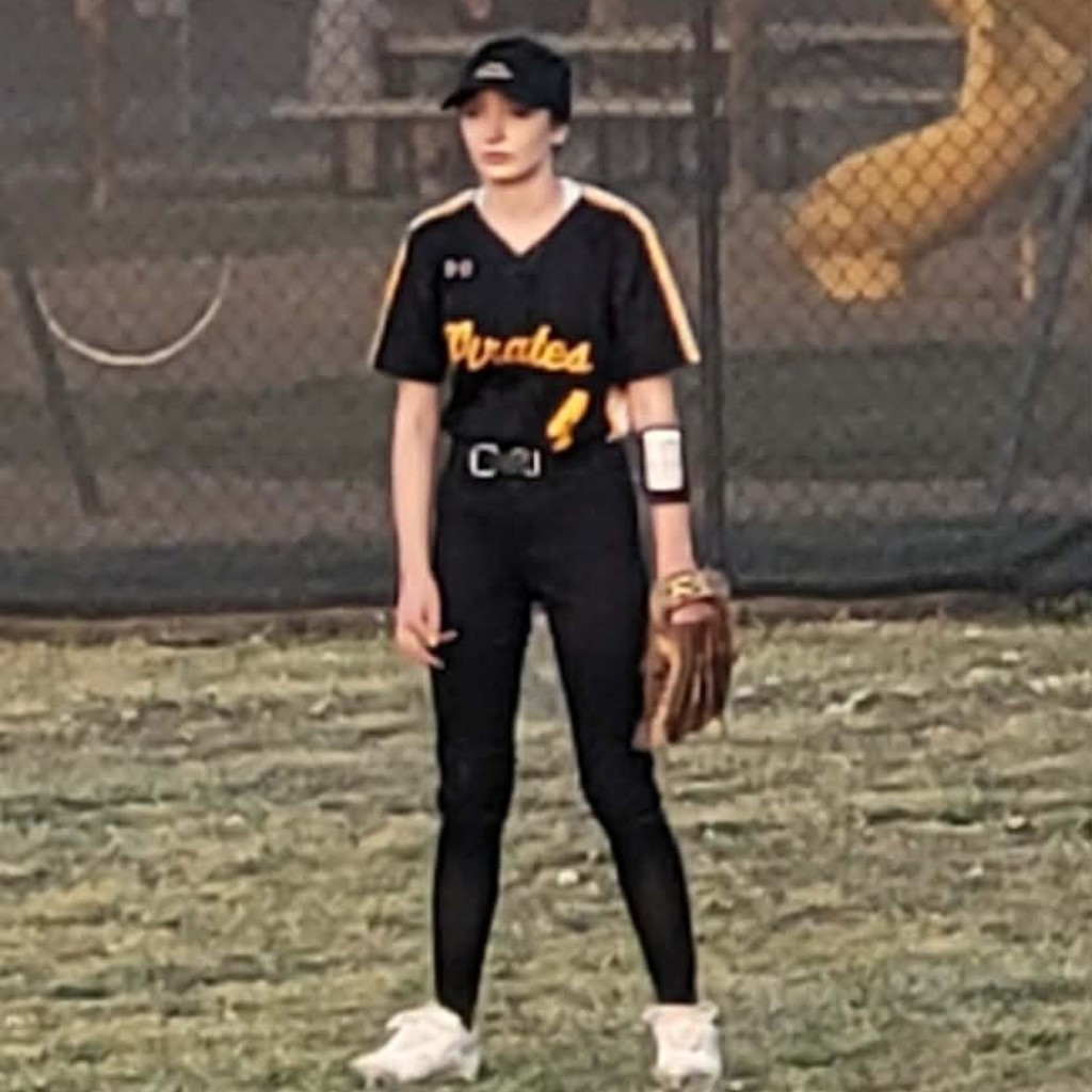 Kaitlyn Trujillo playing right field