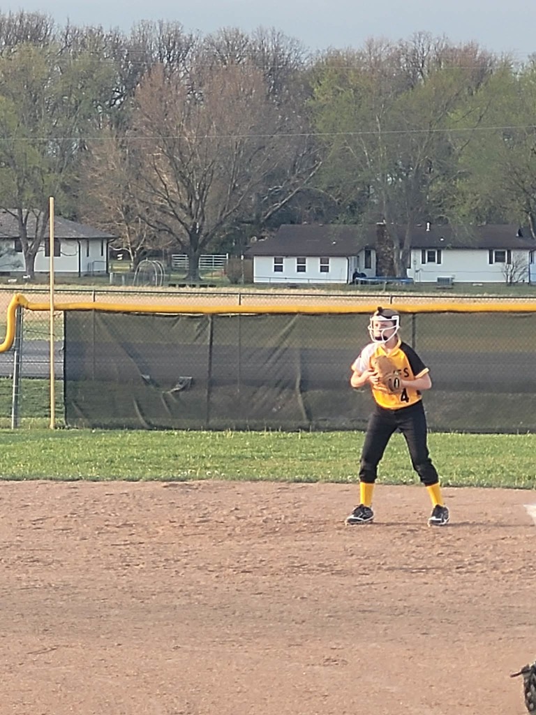 ms softball player on the infield