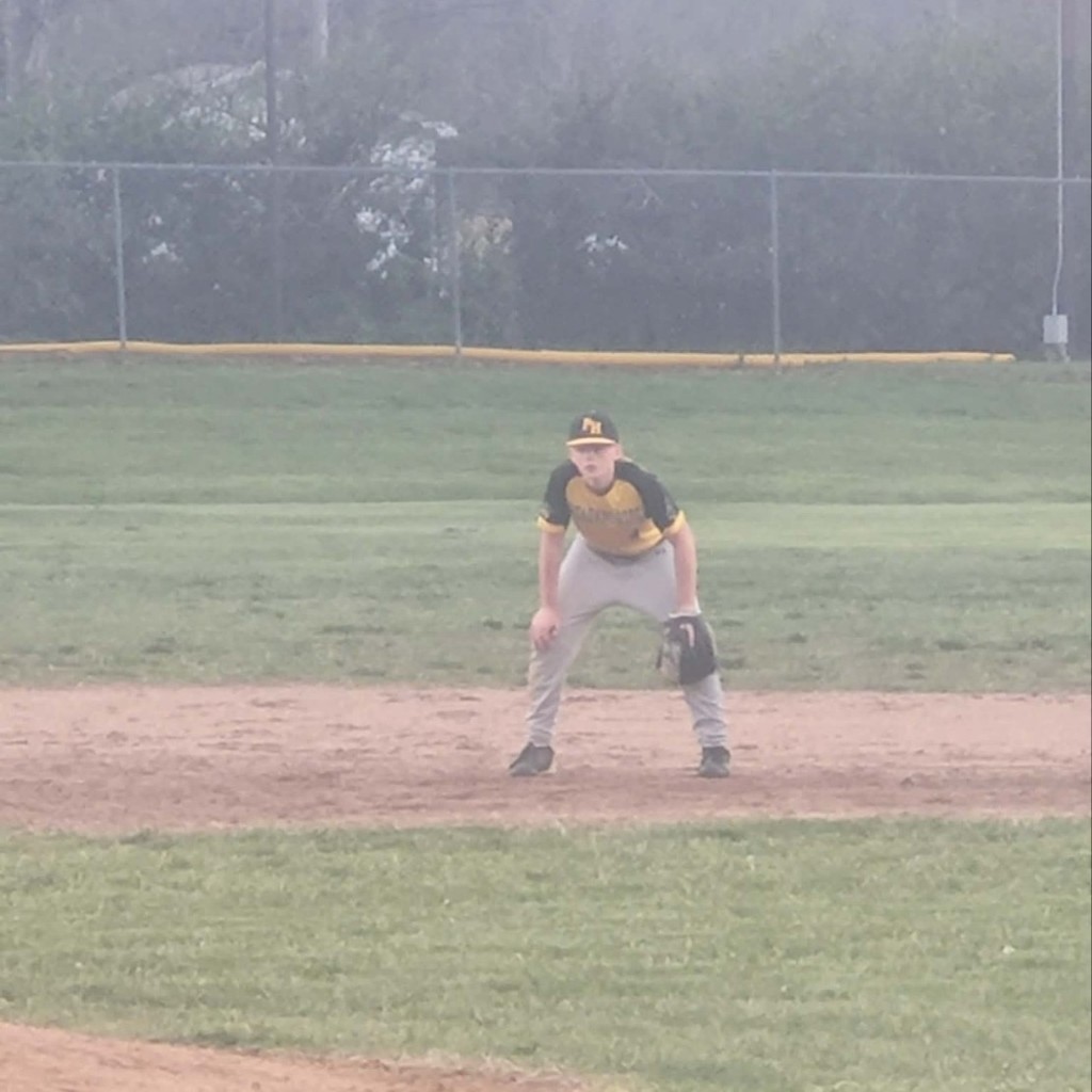 baseball player on the infield