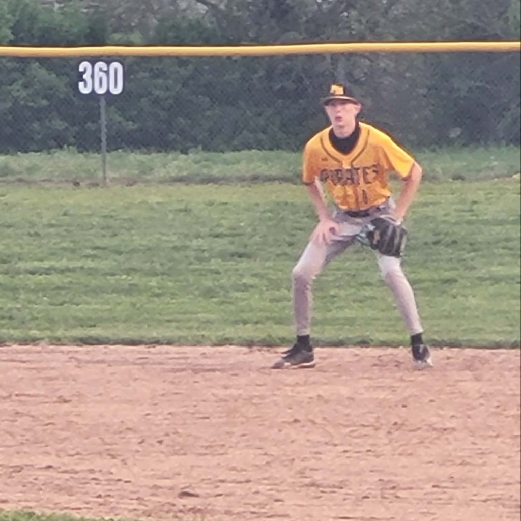 baseball player on the infield