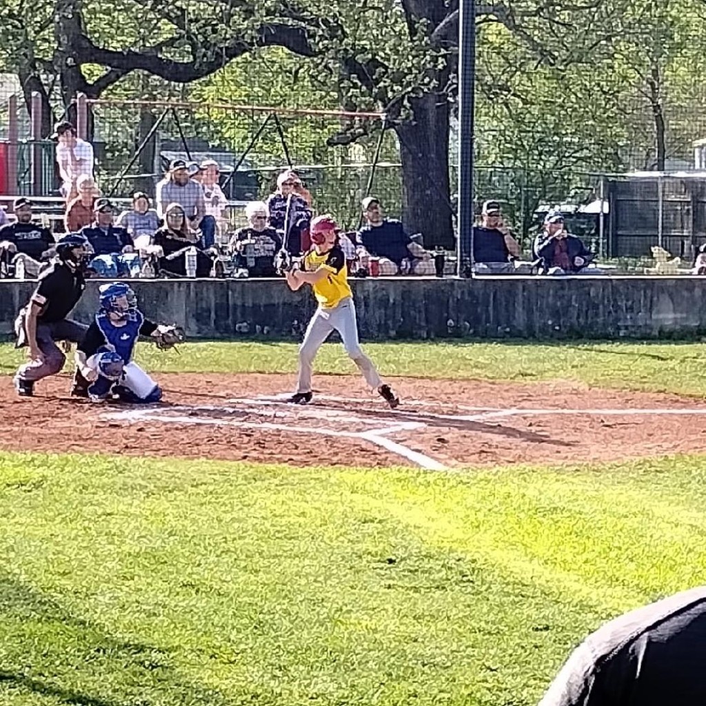pleasant Hope baseball player up to bat