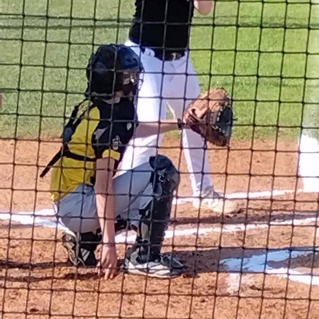 pleasant hope baseball catcher ready to receive the pitch 