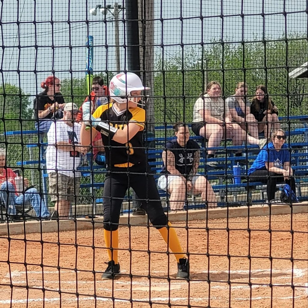 pleasant hope softball player up to bat