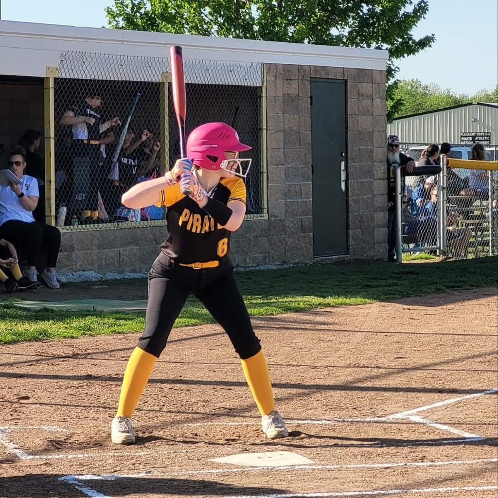 pleasant hope softball player batting 